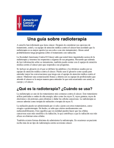 Una guía sobre radioterapia