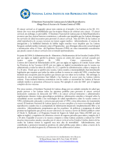 Las Latinas y el Cáncer Cervical - National Latina Institute for