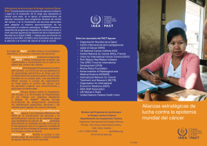 Alianzas estrat&eacute;gicas de lucha contra la epidemia mundial del c&aacute;ncer