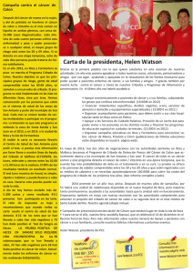 Carta de la presidenta, Helen Watson