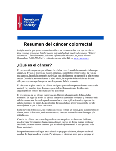 Resumen del cáncer colorrectal