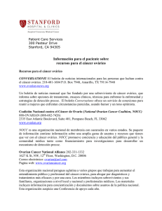 Informaci&oacute;n para el paciente sobre recursos para el c&aacute;ncer ov&aacute;rico