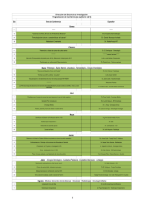 Docencias 2016 -Temas y Expositores