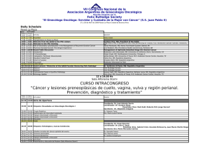 CURSO INTRACONGRESO &ldquo;C&aacute;ncer y lesiones preneopl&aacute;sicas de