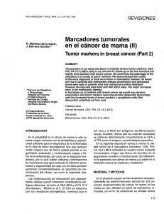 Marcadores tumorales en el cáncer de mama {11