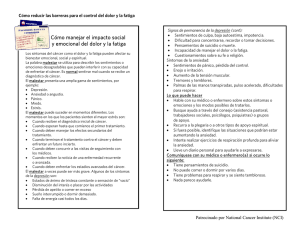 Cómo manejar el impacto social y emocional del dolor y la fatiga