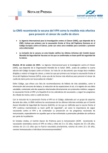 Descargar la noticia - Vacunas para la vida. Sanofi Pasteur MSD