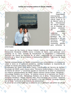 Juntos en la lucha contra el c&aacute;ncer infantil