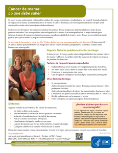 Cáncer de mama: lo que debe saber