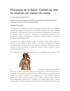 Psicología de la Salud: Calidad de vida en mujeres con cáncer de
