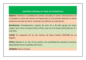 CAMPAÑA COMUNAL DE TOMA DE PAPANICOLAU Objetivo