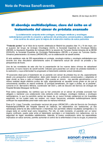 Nota de Prensa Sanofi