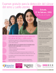 Examen gratuito para la detección del cáncer del seno y cuello uterino