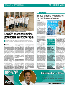 Las CM mesenquimales potencian la radioterapia