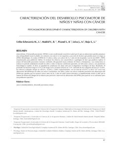 caracterización del desarrollo psicomotor de niños y niñas con cáncer