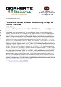 Los teléfonos móviles, teléfonos inalámbricos y el riesgo