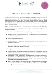 Red de Institutos Nacionales de Cáncer – RINC/UNASUR