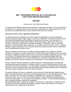 cancer de colon recto sigmoides. nmg