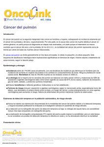 Cáncer del pulmón