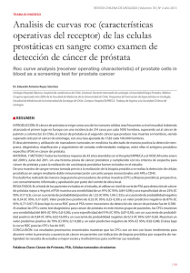 Analisis de curvas roc (características operativas del receptor) de
