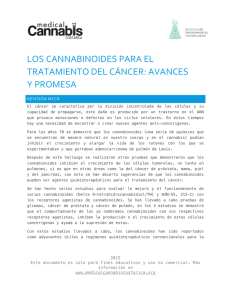 los cannabinoides para el tratamiento del cáncer: avances y promesa