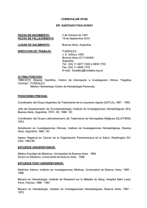 curriculum vitae - Centro de Hematolog&iacute;a Pavlovsky