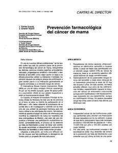 Prevención farmacológica del cáncer de mama