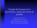 El papel del licopeno en la prevención y terapia del cáncer de próstata