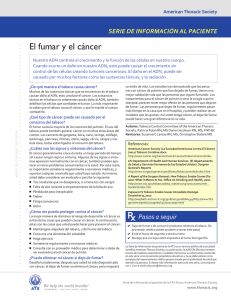 El fumar y el cáncer - American Thoracic Society
