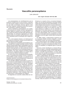 Vasculitis paraneopl&aacute;sica - Archivos Argentinos de Dermatolog&iacute;a