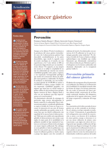 C&aacute;ncer g&aacute;strico