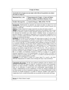 Cirugía de Mama Asociación de la cirugía con una mejor sobrevida