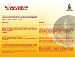 • Sobrevida de pacientes con cáncer gástrico atendidos en el