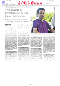 «No invertir en investigación es una idea equivocada»