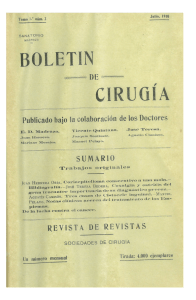 Boletin de Cirugia Sanatorio Madrazo, Tomo I, N&ordm; 3, Julio 1910