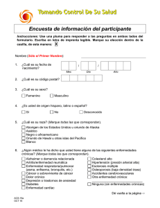 ACS-19, Participant Information Survey
