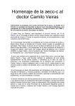 Homenaje de la aecc-c al doctor Camilo Veiras