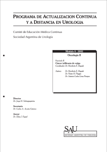 cáncer infiltrante de vejiga - Sociedad Argentina de Urología