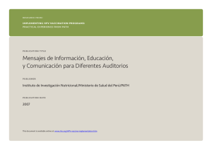 mensajes de información, educación y comunicación para