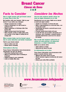 Breast Cancer - 1 in 8 - C&aacute;ncer de Seno