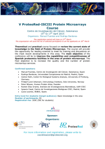V ProteoRed-ISCIII Protein Microarrays Course