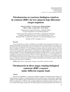 Nitrobacterias en reactores biológicos rotativos de contacto (RBC