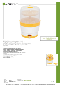 Ficha PDF Esterilizador biberones BFS 3616