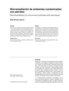 Biorremediación de ambientes contaminados con petróleo