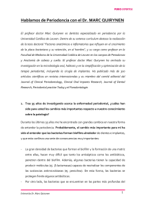 Hablamos de Periodoncia con el Dr. MARC QUIRYNEN