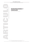 Microorganismos y chocolate - Revista Digital Universitaria