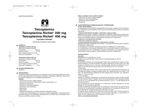 Teicoplanina Teicoplanina Richet® 200 mg Teicoplanina
