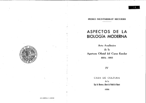 aspectos de la biología moderna - Publicaciones del Prof. Pedro
