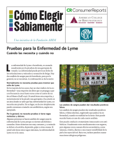Pruebas para la Enfermedad de Lyme