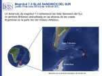 Magnitud 7.3 ISLAS SANDWICH DEL SUR